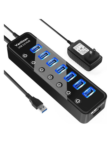 Hub USB 3.0 Alimentado 7 Puertos con Carga Inteligente BYX2-0504000-1