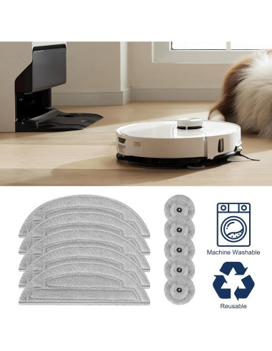 10 Paños de Microfibra Reemplazo para Roborock S8 MaxV Ultra