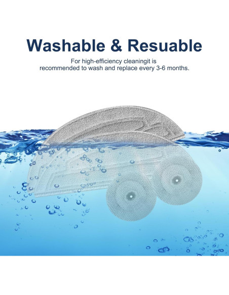 10 Paños de Microfibra Reemplazo para Roborock S8 MaxV Ultra