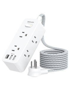 Regleta de Sobretensión BESHON 5FT con 6 Salidas y 3 USB