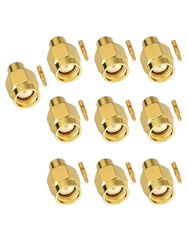 Conectores SMA Macho 10pcs Eightwood para Cable RG402 50 Ohm