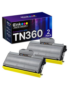 Cartucho de tóner E-Z Ink TN360 Negro para Brother - 2 Piezas