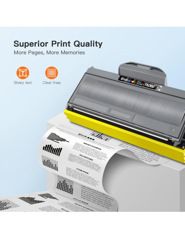 Cartucho de tóner E-Z Ink TN360 Negro para Brother - 2 Piezas