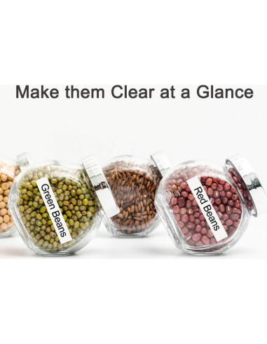 Cinta de Etiqueta Labelife M-K231 12mm Negro sobre Blanco - Paquete de 4