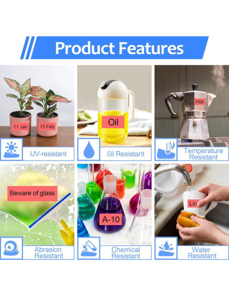 Cinta de Etiqueta Laminada USUPERINK TZe-431 12mm Negra/Roja 6PK