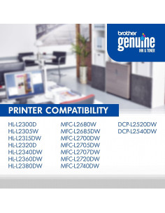 Cartucho de Tóner Brother MFC-L2740DW Negro Alto Rendimiento 2