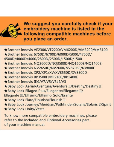 Aro de Bordado New Brothread SA438 10.16cm para Brother y BabyLock