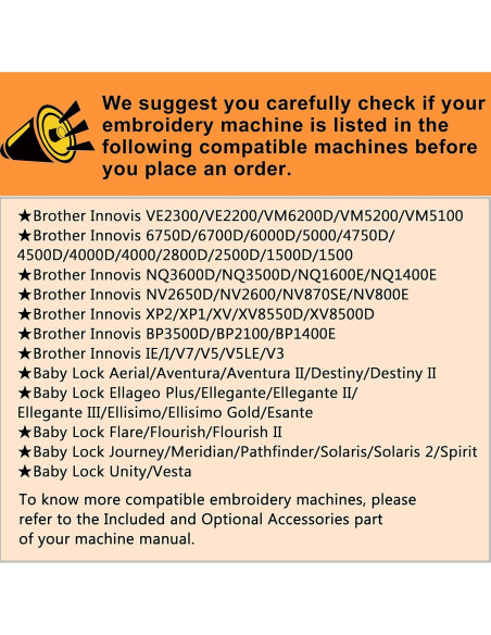 Aro de Bordado New Brothread SA438 10.16cm para Brother y BabyLock