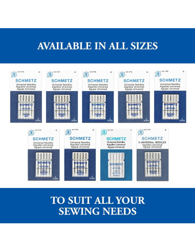 Agujas de Máquina de Coser Universales SCHMETZ 90/14 - Caja 100 Unidades