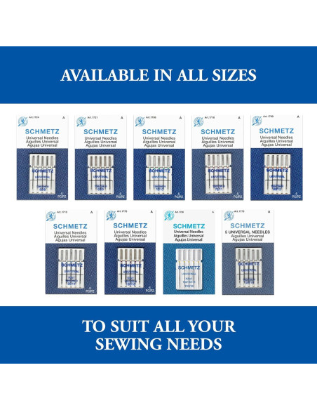 Agujas de Máquina de Coser Universales SCHMETZ 90/14 - Caja 100 Unidades