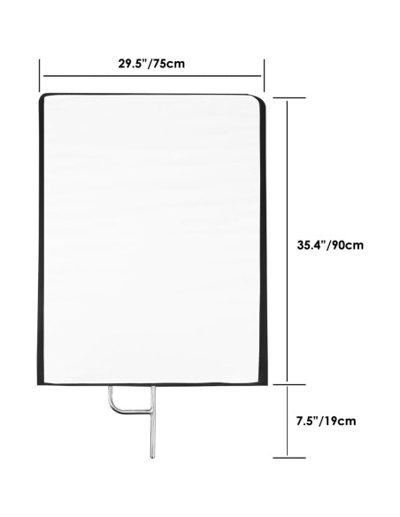 Kit Bandera Reflectora Plegable TENBEST 75x90cm 4-en-1