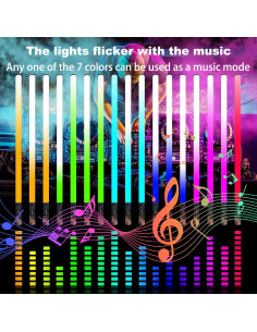 Paquete de 4 luces LED portátiles 500 efectos 2000mAh 2