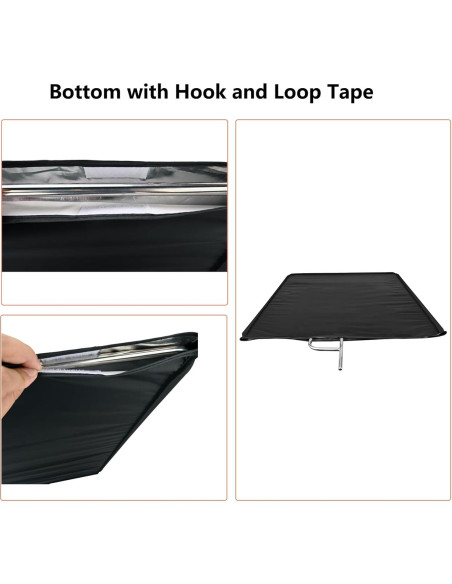 Kit Bandera Reflectora Plegable TENBEST 75x90cm 4-en-1