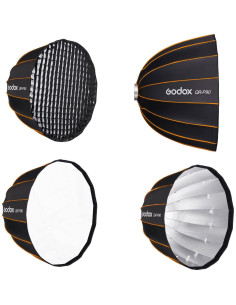 Softbox Parabólico Godox QR-P90 90cm con Difusor y Rejilla 2