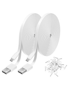 Paquete de 2 Cables de Extensión Micro USB Uogw 4M Blanco