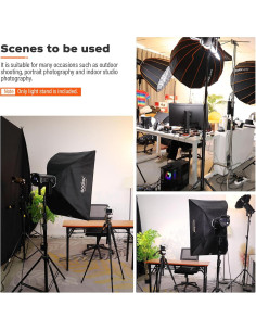 Soporte de Luz Godox US-290F Ajustable 110-286 cm con Bolsa 2