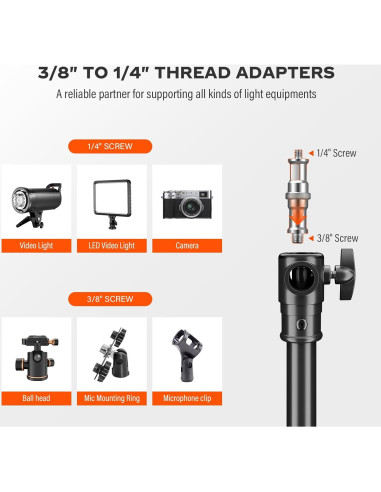 Soporte de Luz Godox US-290F Ajustable 110-286 cm con Bolsa