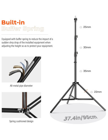 Soporte de Luz Godox US-290F Ajustable 110-286 cm con Bolsa