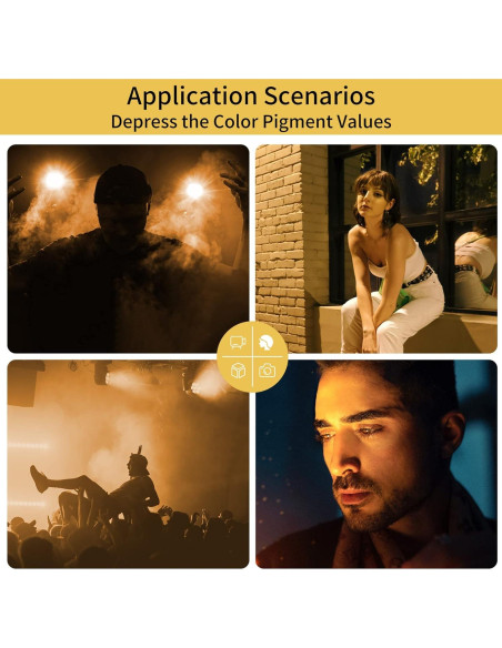 Filtros de Gel de Luz Naranja Meking 40x50 cm - 4 Piezas