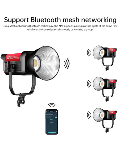 Kit de Iluminación Continua GVM PRO200B 200W con Control DMX