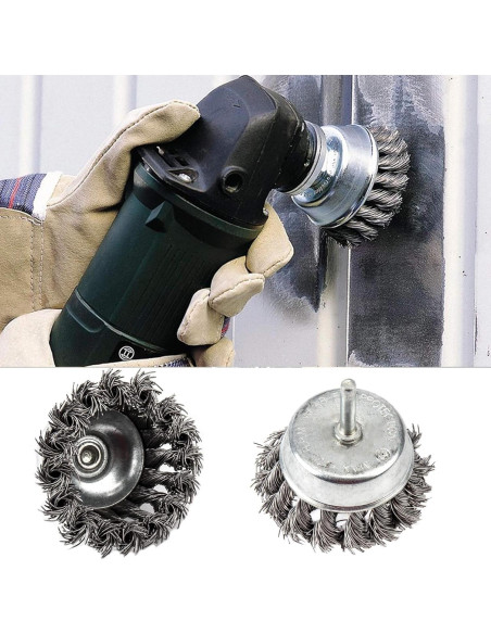 Juego de Cepillos de Ruedas de Alambre Rocaris 6 Piezas