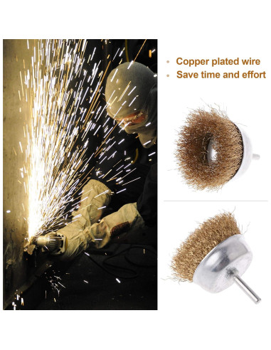 Juego de Cepillos de Ruedas de Alambre Rocaris 6 Piezas