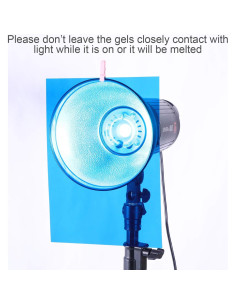 Pangda 9 Filtros de Gel de Color Azul 29.7x21 cm para Fotografía 2