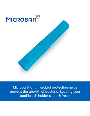 Soporte de Cepillo de Dientes de Viaje Miamica, Antimicrobiano, 2 Piezas