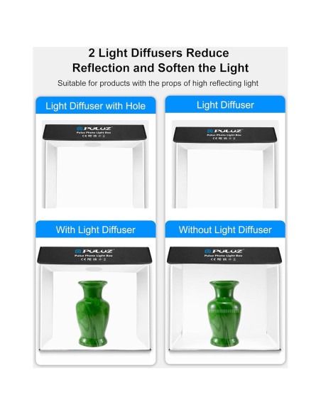 Caja de Luz Fotográfica PULUZ 40.64x30.48cm con 320 LED