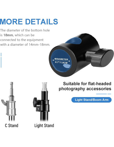 Adaptador de Montaje Rápido Lanxire 1/4" para Soporte de Luz