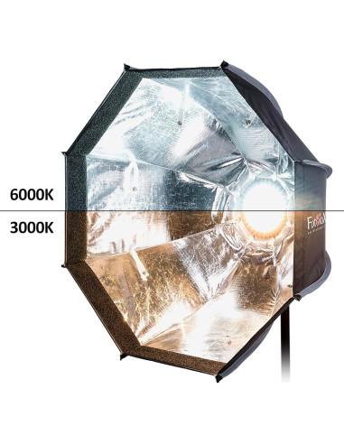 Luz LED Bicolor Fotodiox T660 con Softbox 24" y Soporte 1.83m