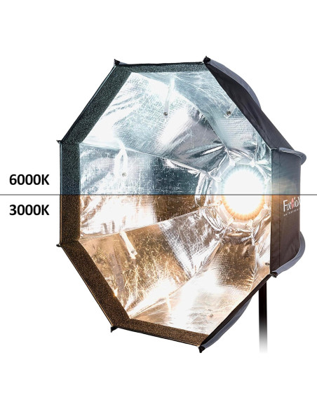 Luz LED Bicolor Fotodiox T660 con Softbox 24" y Soporte 1.83m