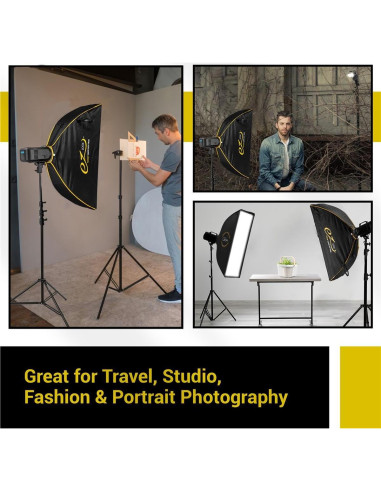 Glow EZ Lock Softbox 12x36" Montura Bowens con Difusores