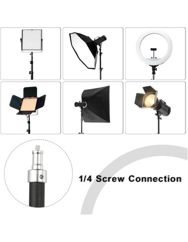 Soporte de Luz Fotográfica Ajustable PATIKIL 160 cm Metal