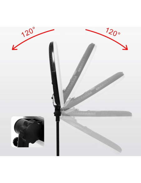 Anillo de Luz LED 18" Yidoblo 96W con Soporte y Espejo