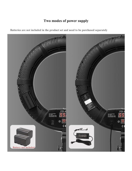 Anillo de Luz LED 18" Yidoblo 96W con Soporte y Espejo