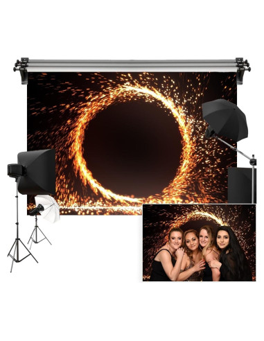 Fondo Fotográfico Poliester 2.2x1.5m Vie Savaran Anillo Fuego