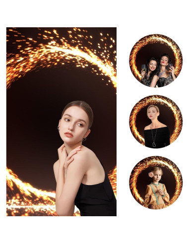 Fondo Fotográfico Poliester 2.2x1.5m Vie Savaran Anillo Fuego