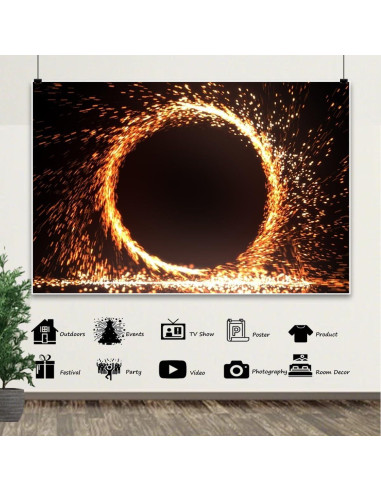 Fondo Fotográfico Poliester 2.2x1.5m Vie Savaran Anillo Fuego