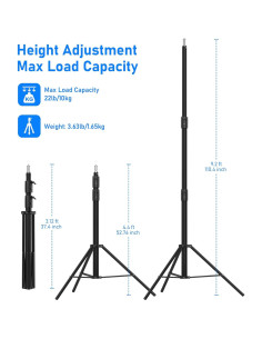 Soporte de Luz Ajustable 2.8m Sdfghj para Fotografía 2
