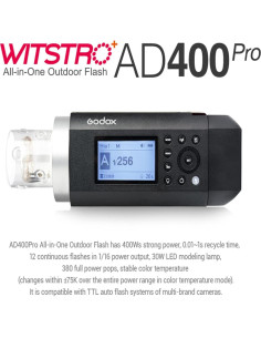 Flash Godox AD400Pro 400Ws Todo-en-Uno Portátil 2