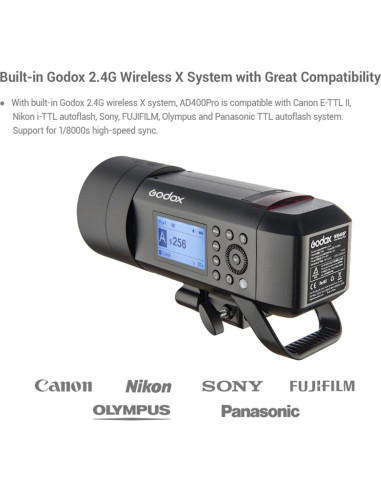 Flash Godox AD400Pro 400Ws Todo-en-Uno Portátil