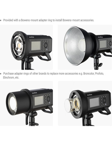 Flash Godox AD400Pro 400Ws Todo-en-Uno Portátil