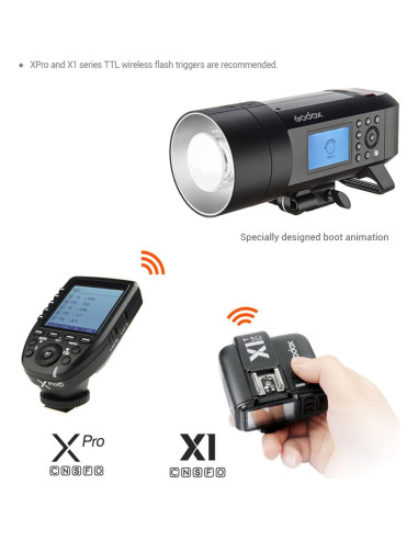 Flash Godox AD400Pro 400Ws Todo-en-Uno Portátil