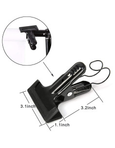 Paquete de 4 abrazaderas de resorte Konseen 10.8 cm para fotografía 2