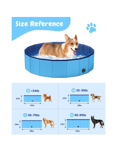 Piscina Plegable para Perros Desoxivi Azul 80x20 cm PVC 2