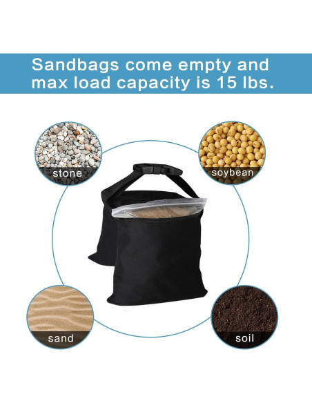 6 Sacos de Arena Alta Resistencia ifkdnr con Correas 6.8 kg