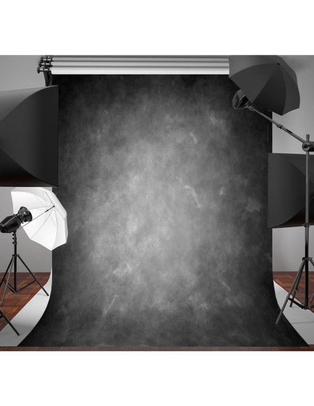 Fondo de Fotografía 5x7ft DePhoto Negro Plegable Poliester