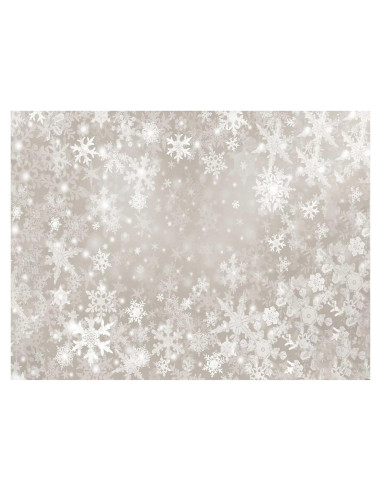 Fondo de Fotografía Navidad SeekPro 243x182cm Copos de Nieve