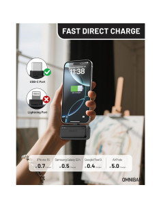 Cargador Portátil Omnibar 5000mAh USB-C Integrado Negro 2